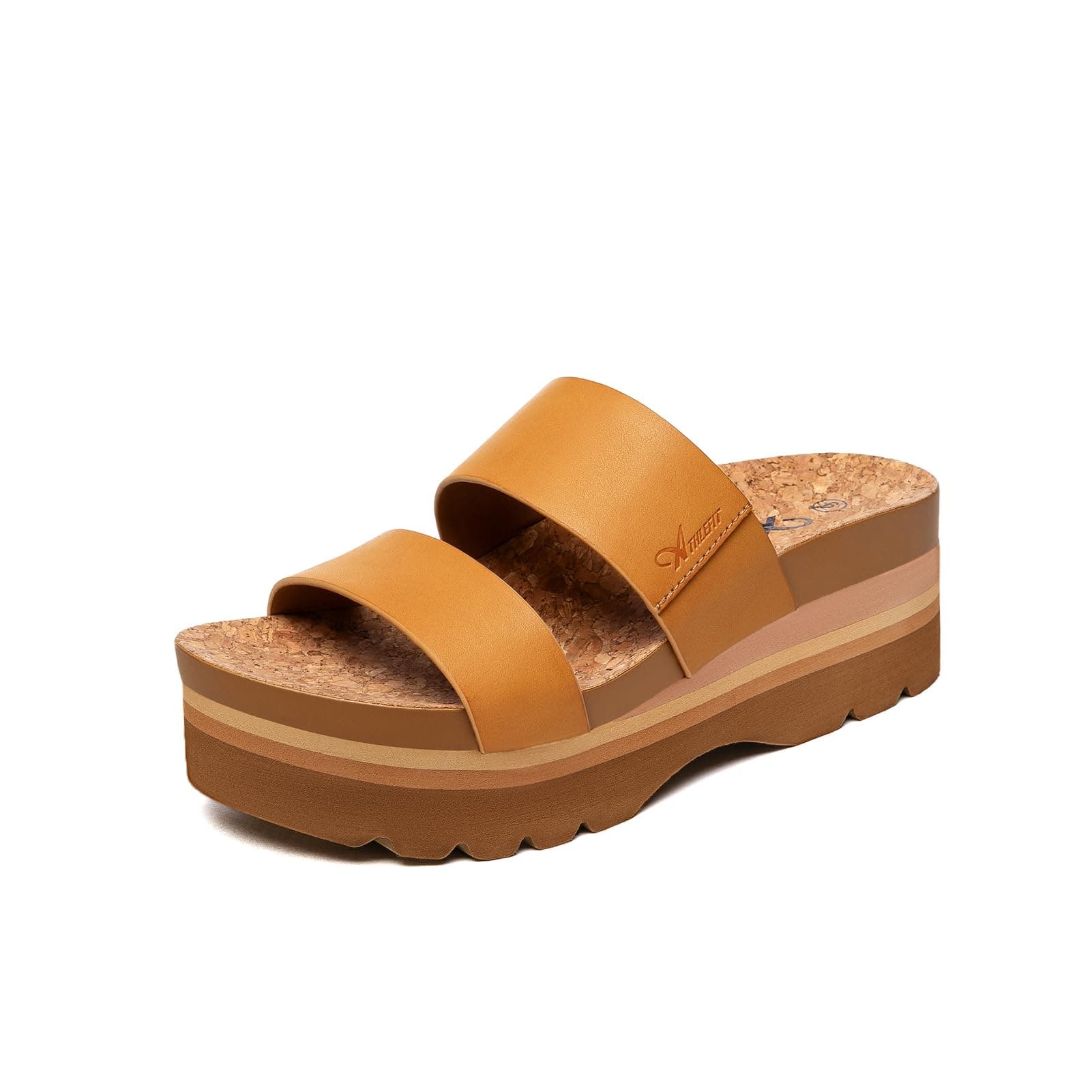 Athlefit Women's Summer Flatform Sandals with Arch Support