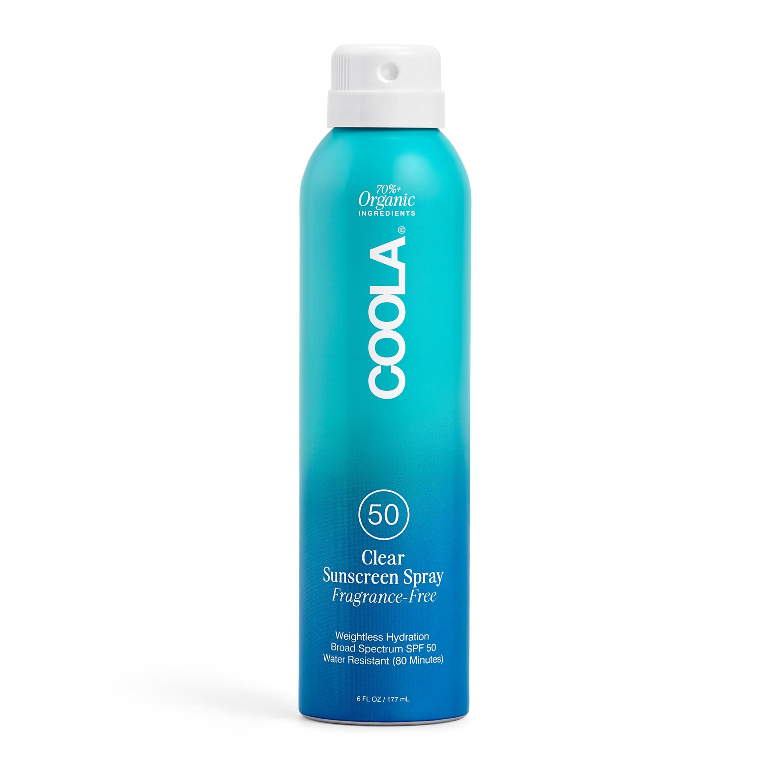 COOLA Organic SPF 50 Sunblock Spray, Daily Protection, 6 Fl Oz