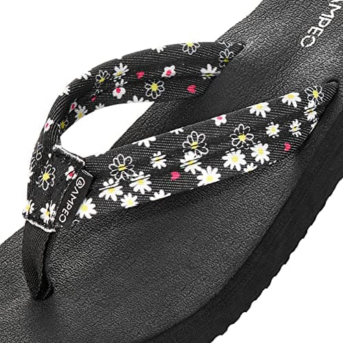 Ampeo Women's Arch Support Flip Flops Summer Beach Sandals