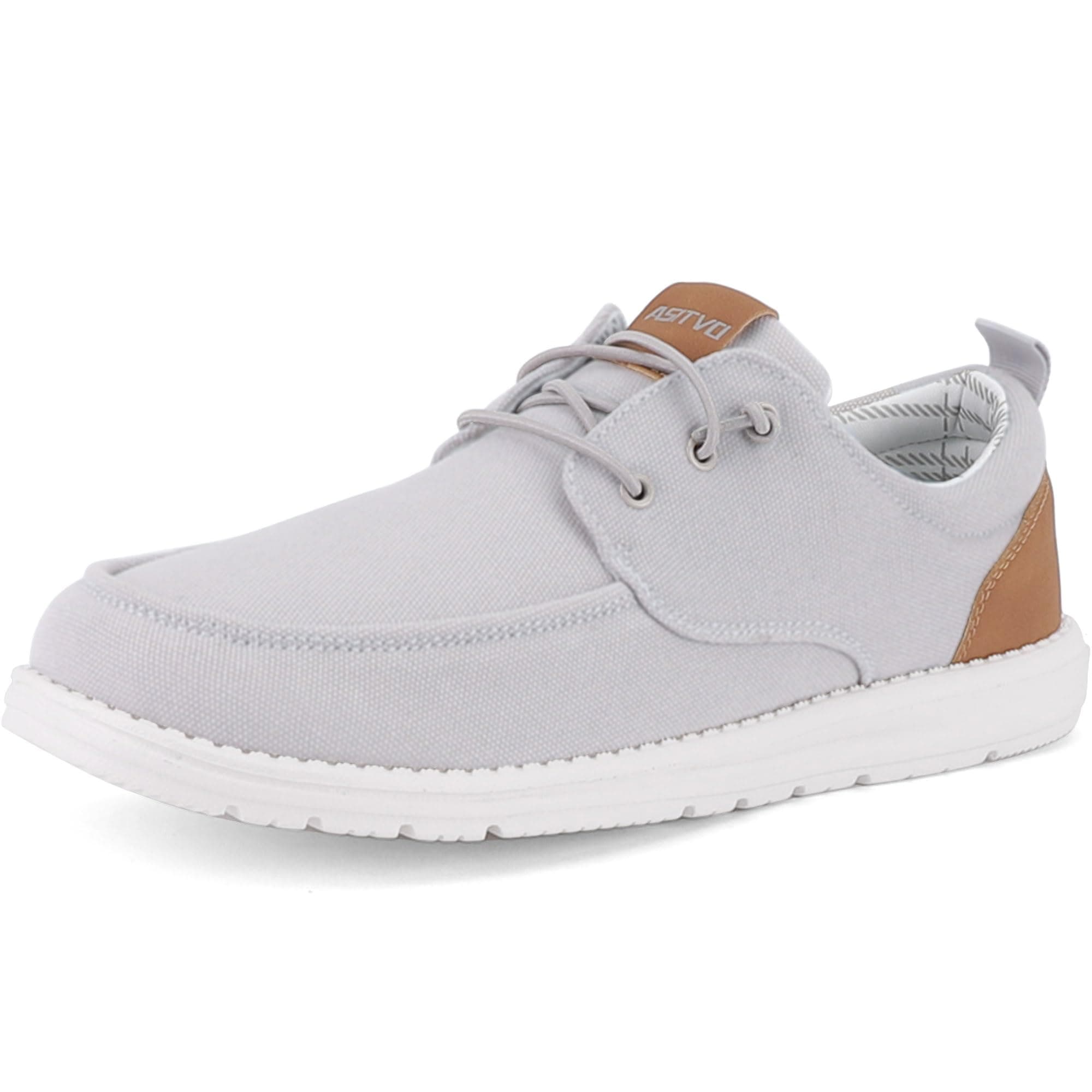 ASITVO Men's Wide Fit Canvas Loafers Casual Walking Shoes