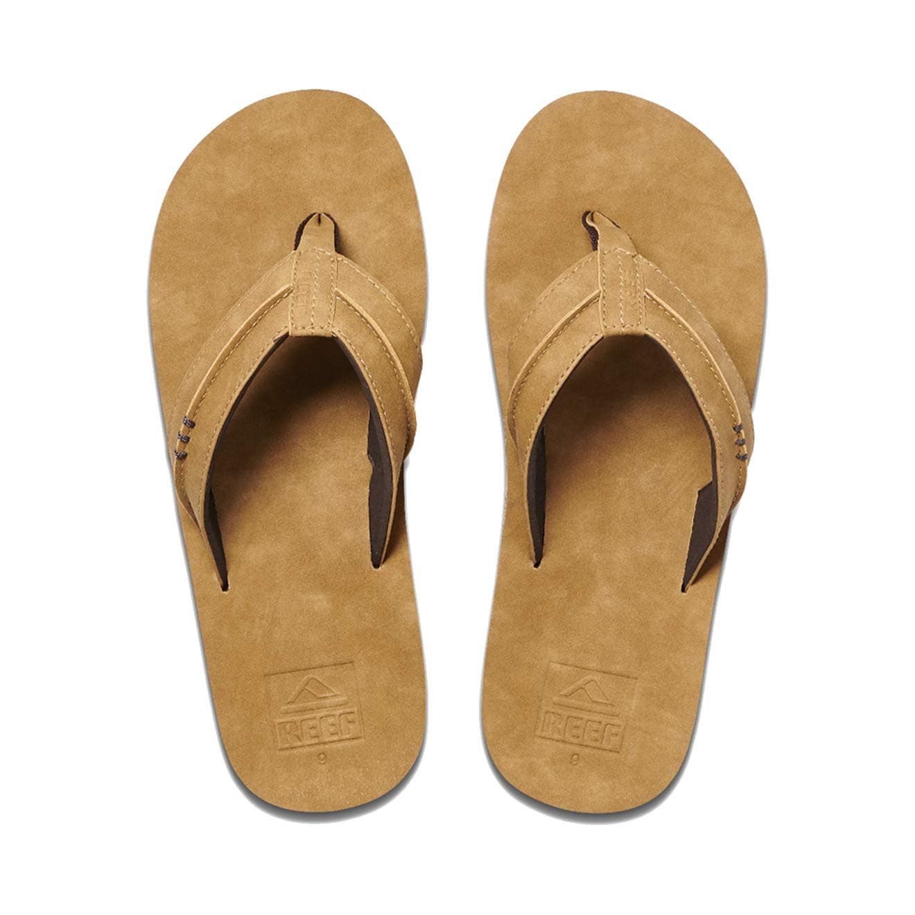 REEF Marbea Men's Flip Flop Sandal, Vegan Leather Straps, Supportive Footbed