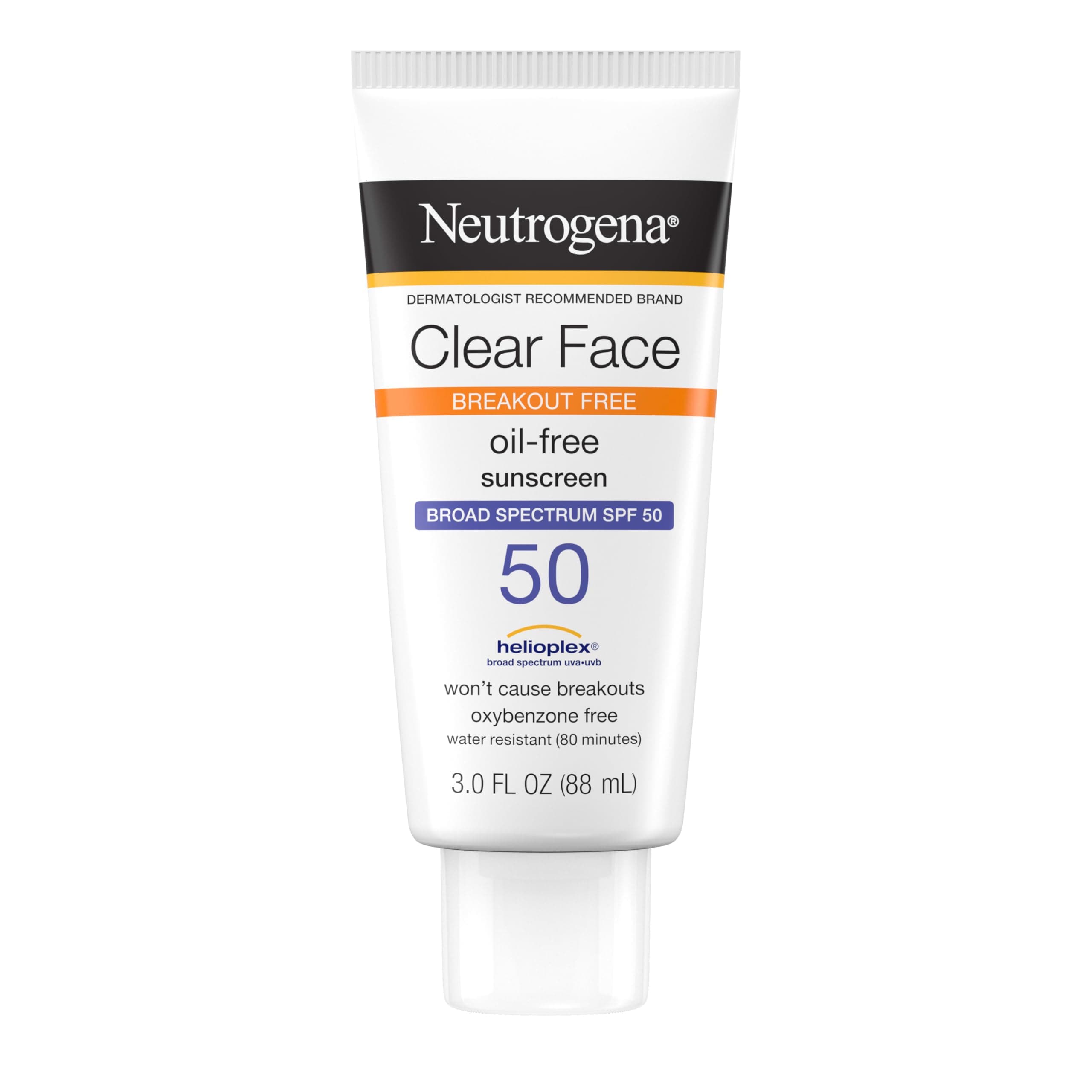 Neutrogena Clear Face Broad Spectrum SPF 50 Sunscreen for Acne-Prone & Oily Skin