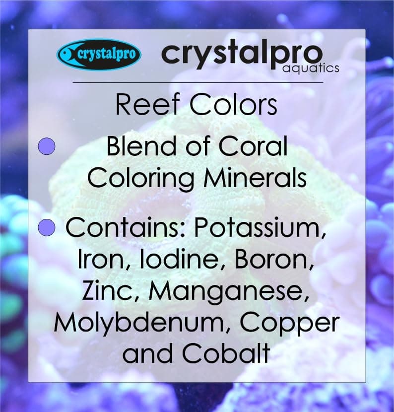 Reef Micro Coral Coloring Mineral Additive - Healthy Growth & Coloration for Reef Aquariums - Treats 3300 Gallons