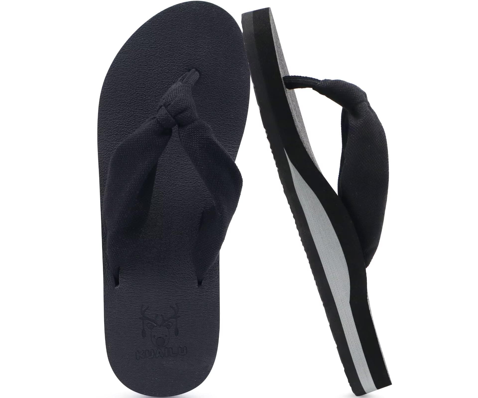 KuaiLu Arch Support Yoga Mat Thong Sandals for WomenComfortable Summer Beach Walking