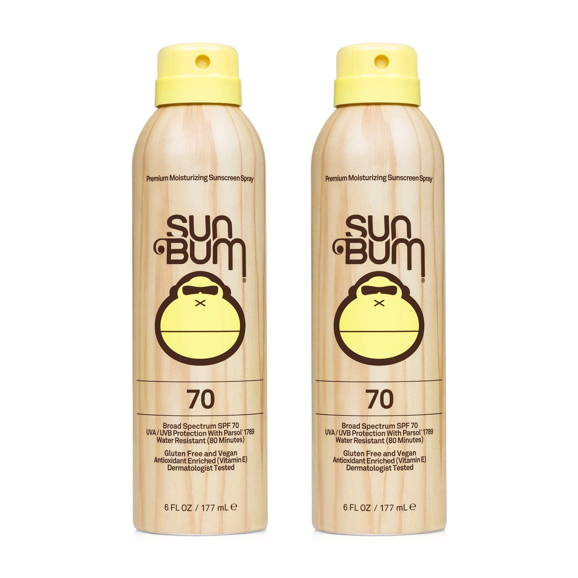 Sun Bum Original SPF 70 Moisturizing Sunscreen Spray - Vegan & Reef Friendly, Vitamin E