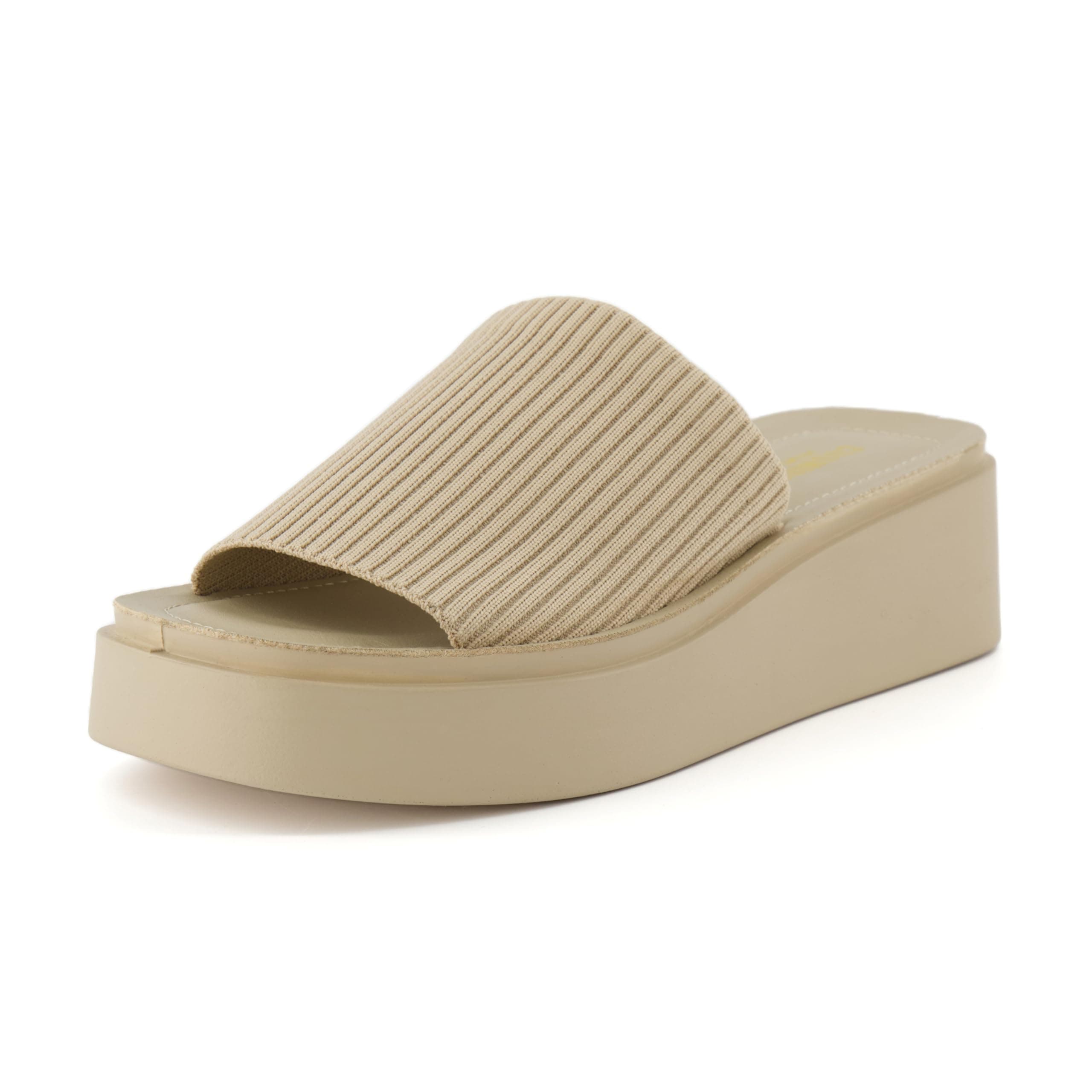 CUSHIONAIRE Women's Pim Knit Platform Sandal with Memory Foam