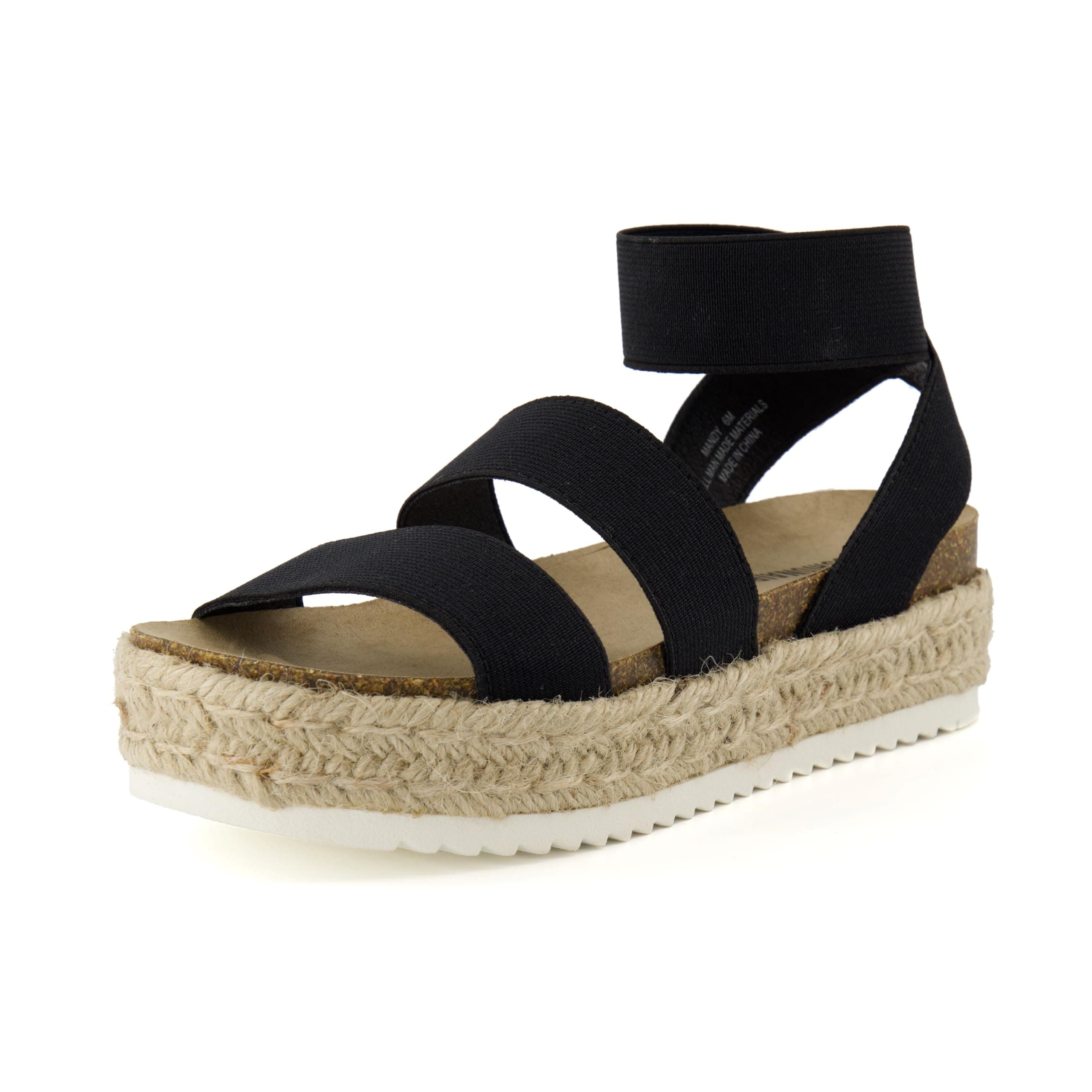 CUSHIONAIRE Women's Mandy Cork Espadrille Platform Sandal - Strappy Wedge