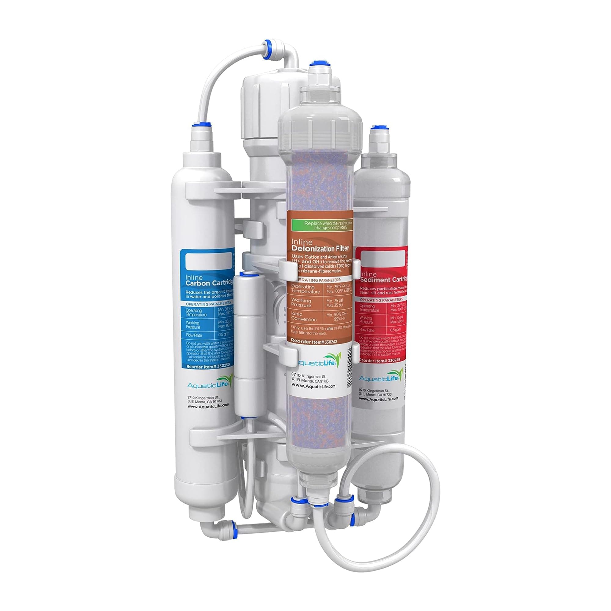 Aquatic Life RO Buddie 4-Stage 50 GPD Reverse Osmosis Deionization Filter System