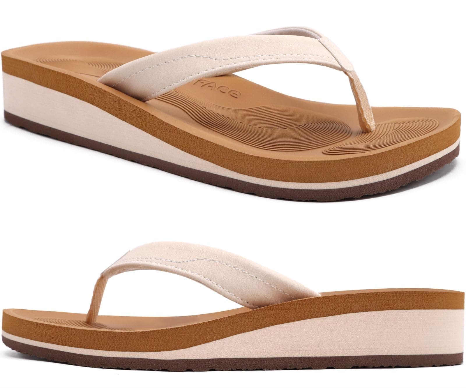 Comfortable COFACE Arch Support Thong Sandals for Women Beach and Indoor-Outdoor