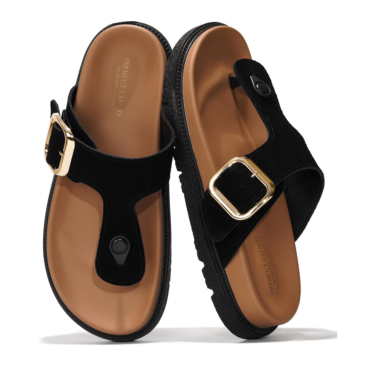 Freida Women's Genuine Suede Platform Sandals Memory Foam Insoles Summer Essentials