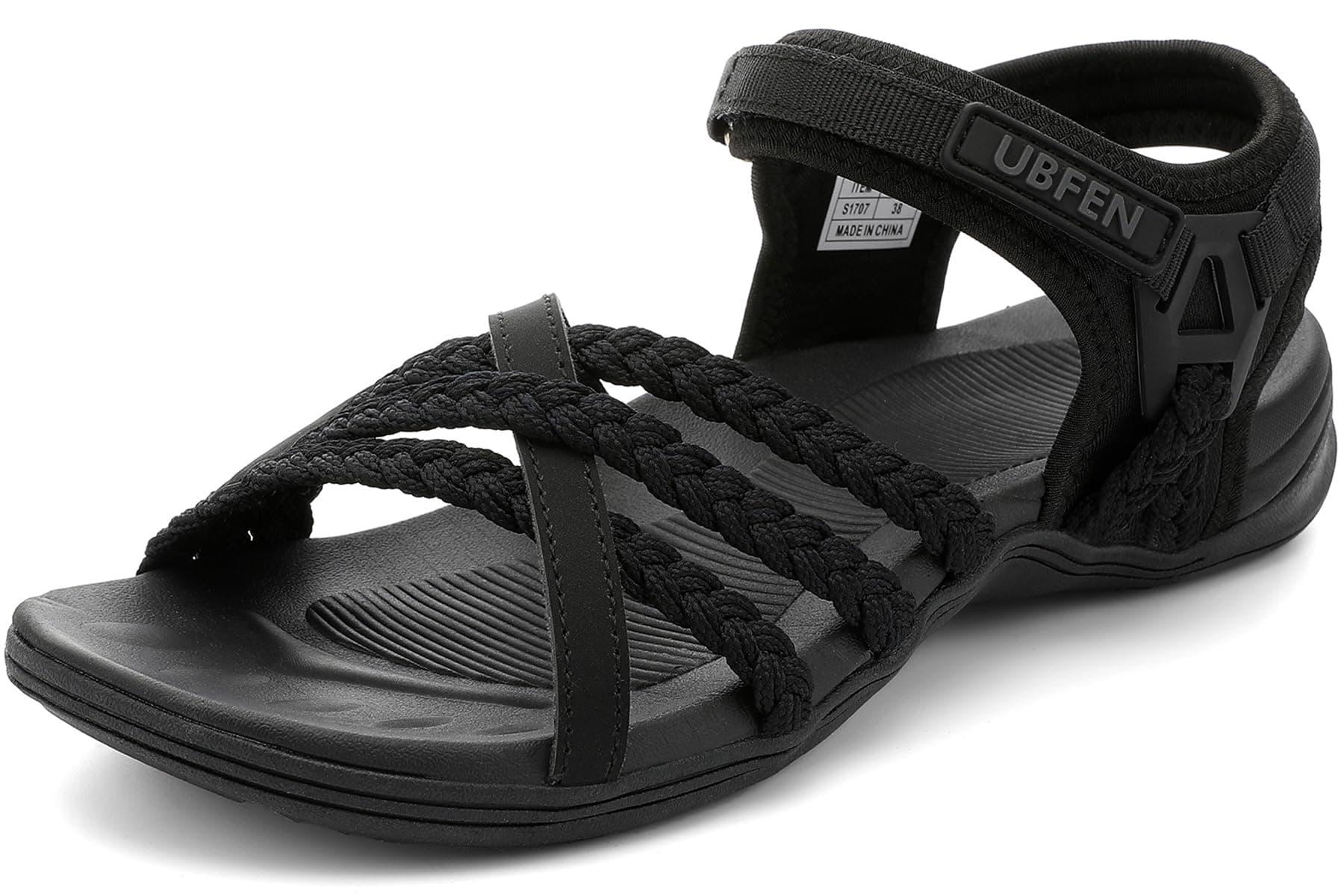 UBFEN Women's Comfortable Hiking Sandals with Adjustable Ankle Straps