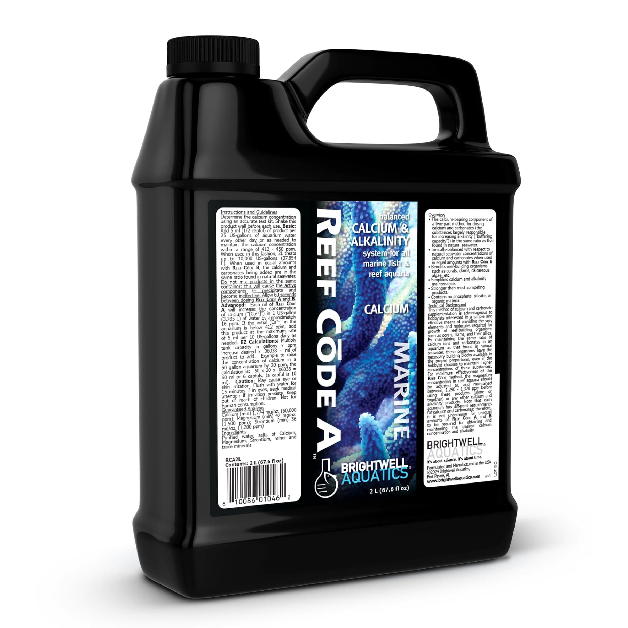 Brightwell Aquatics ABARCA2L Reef Code A Liquid Saltwater Conditioners, 67.6-Ounce