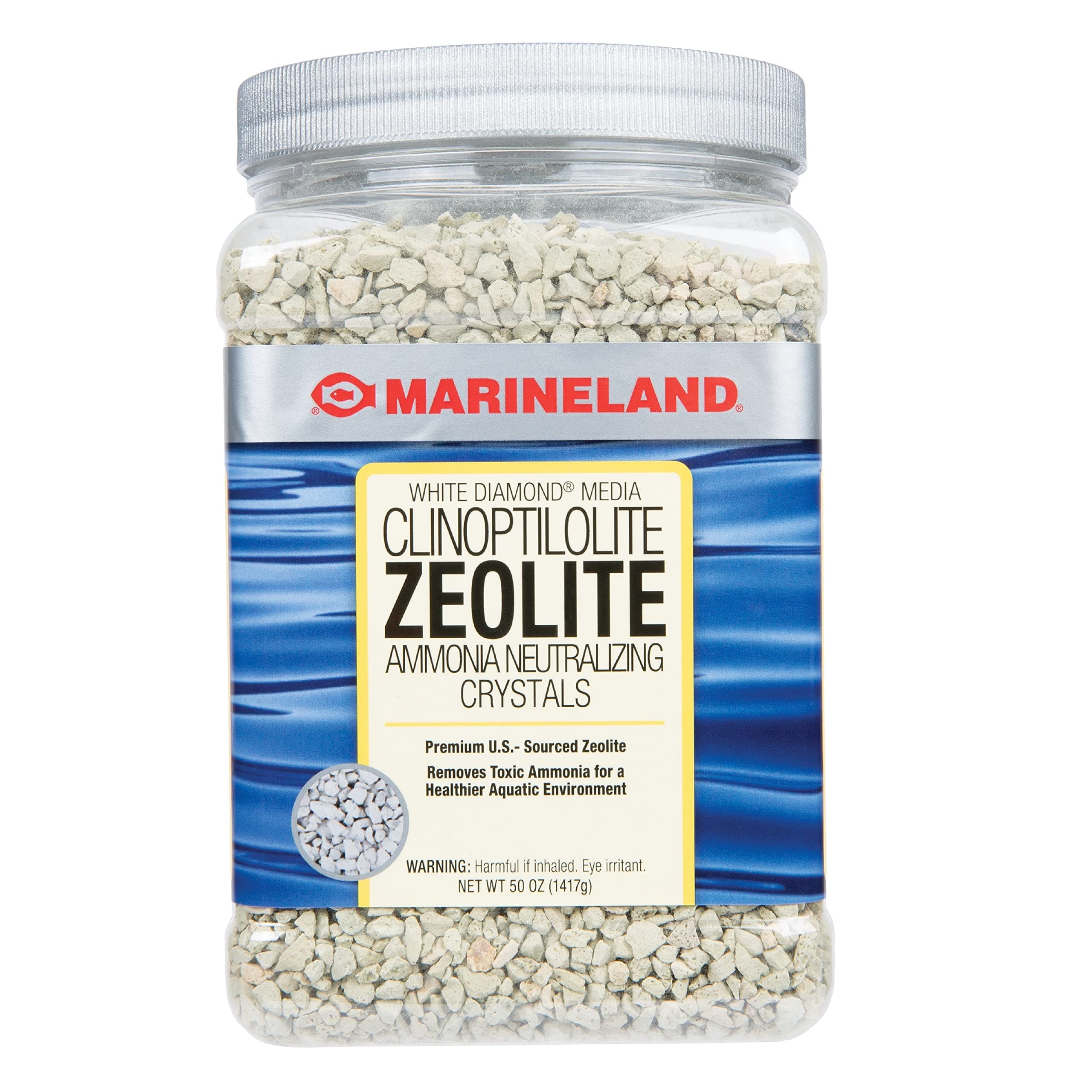 MarineLand White Diamond 50 Ounces Aquarium Filter Media Removes Toxic Ammonia