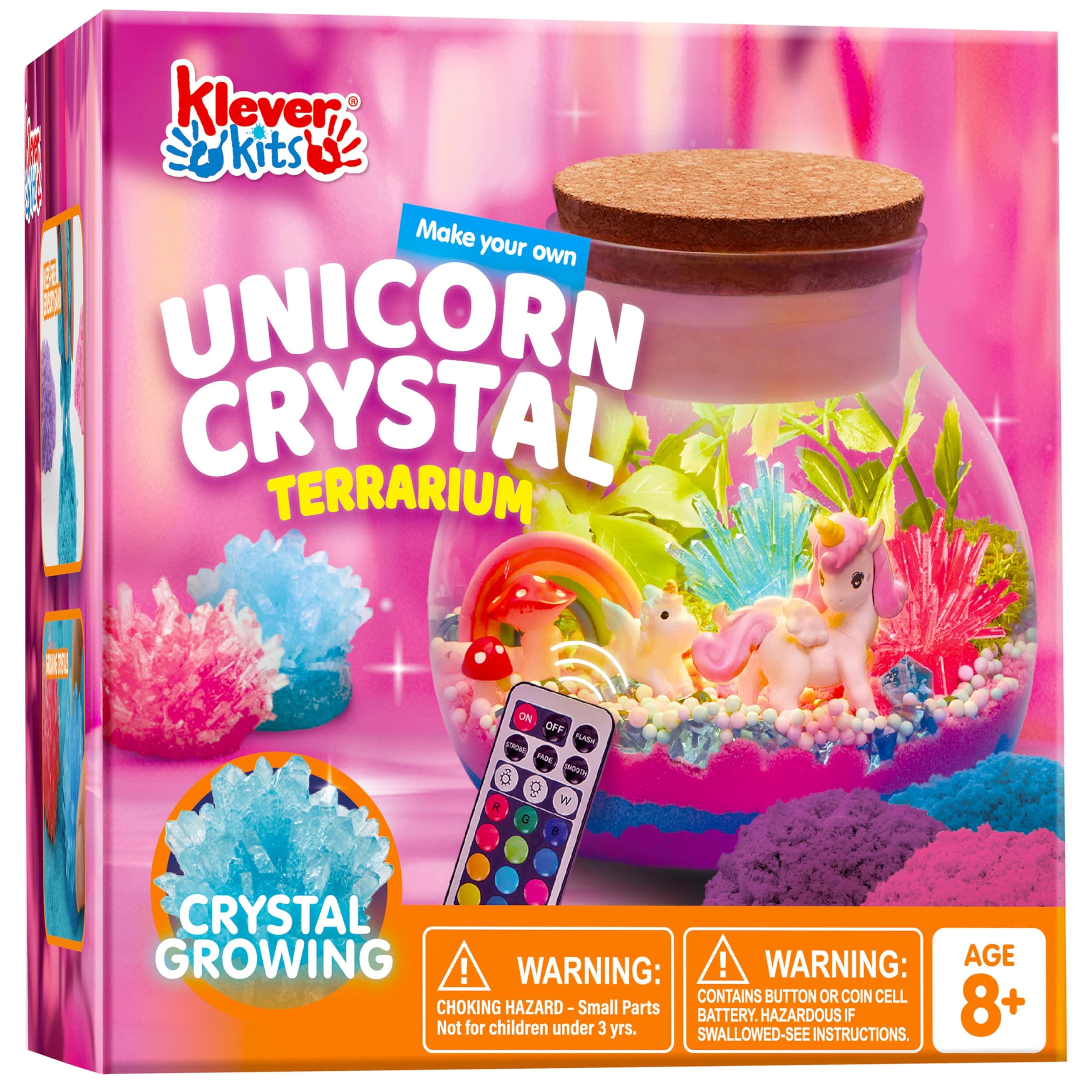 Klever Kits Unicorn Crystal Terrarium Kit for Kids Science Gifts
