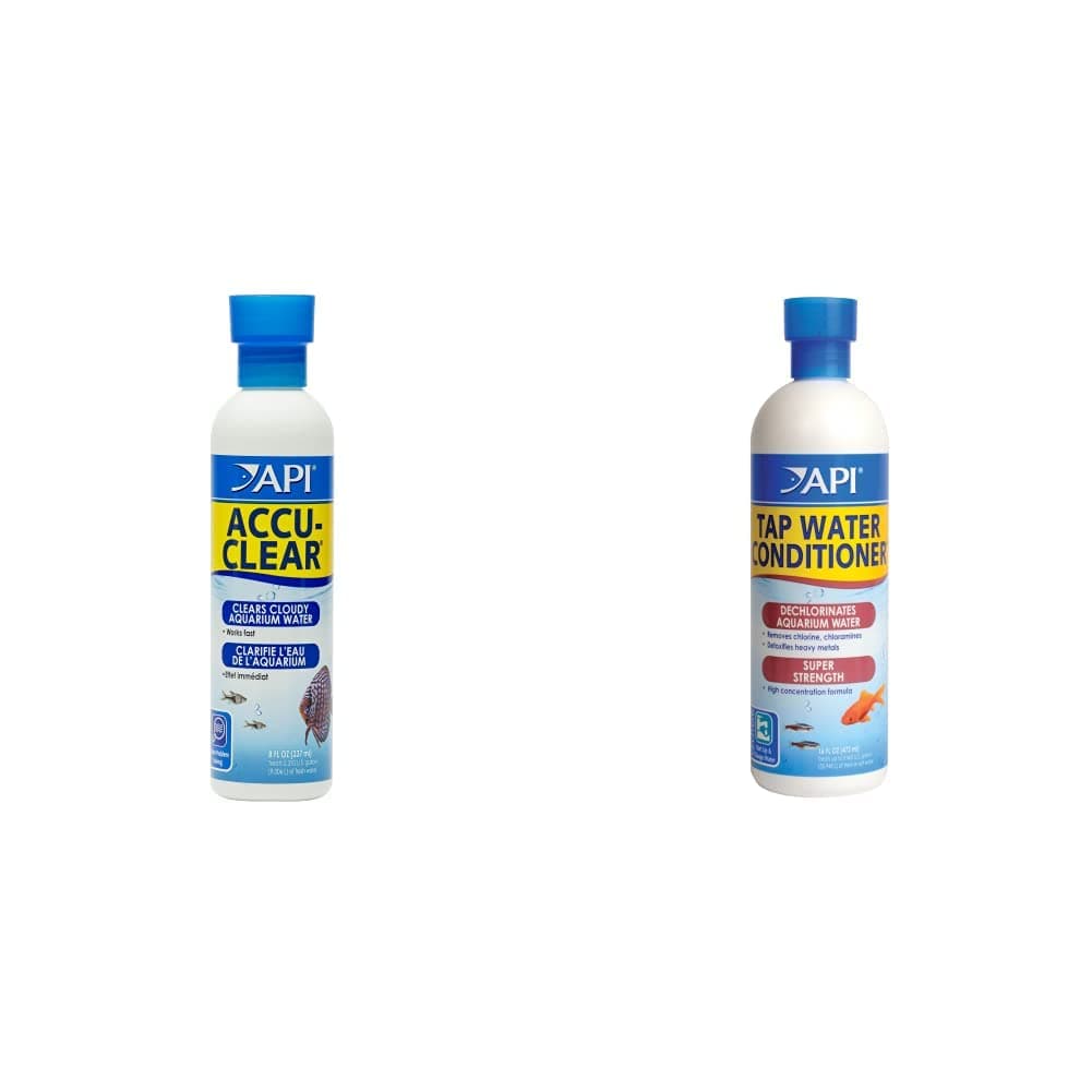 API Accu-Clear Freshwater Aquarium Water Clarifier and API Tap Water Conditioner