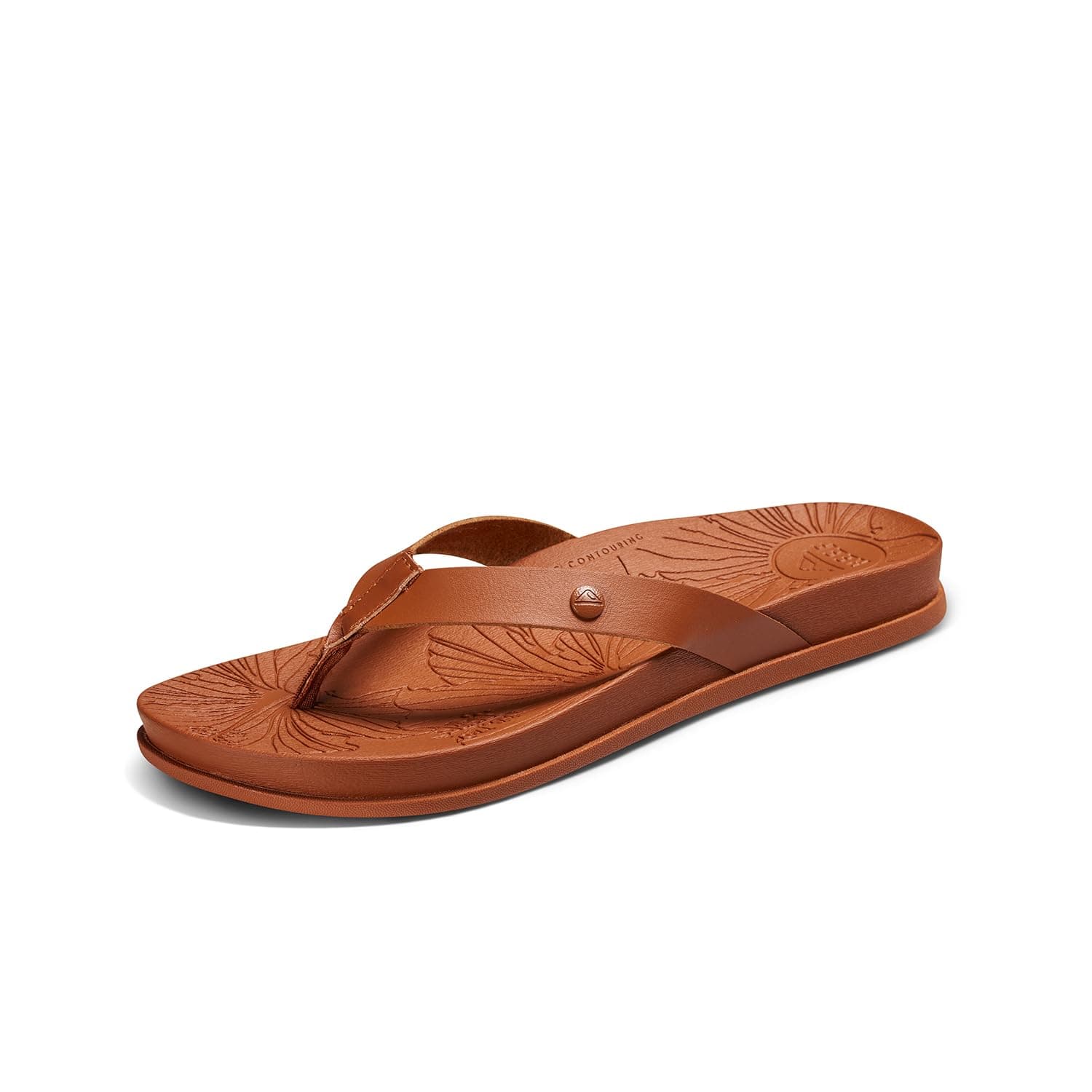 REEF Cushion Porto Cruz Women's Flip Flop, Soft Arch Support Sandal, Cocoa, 7