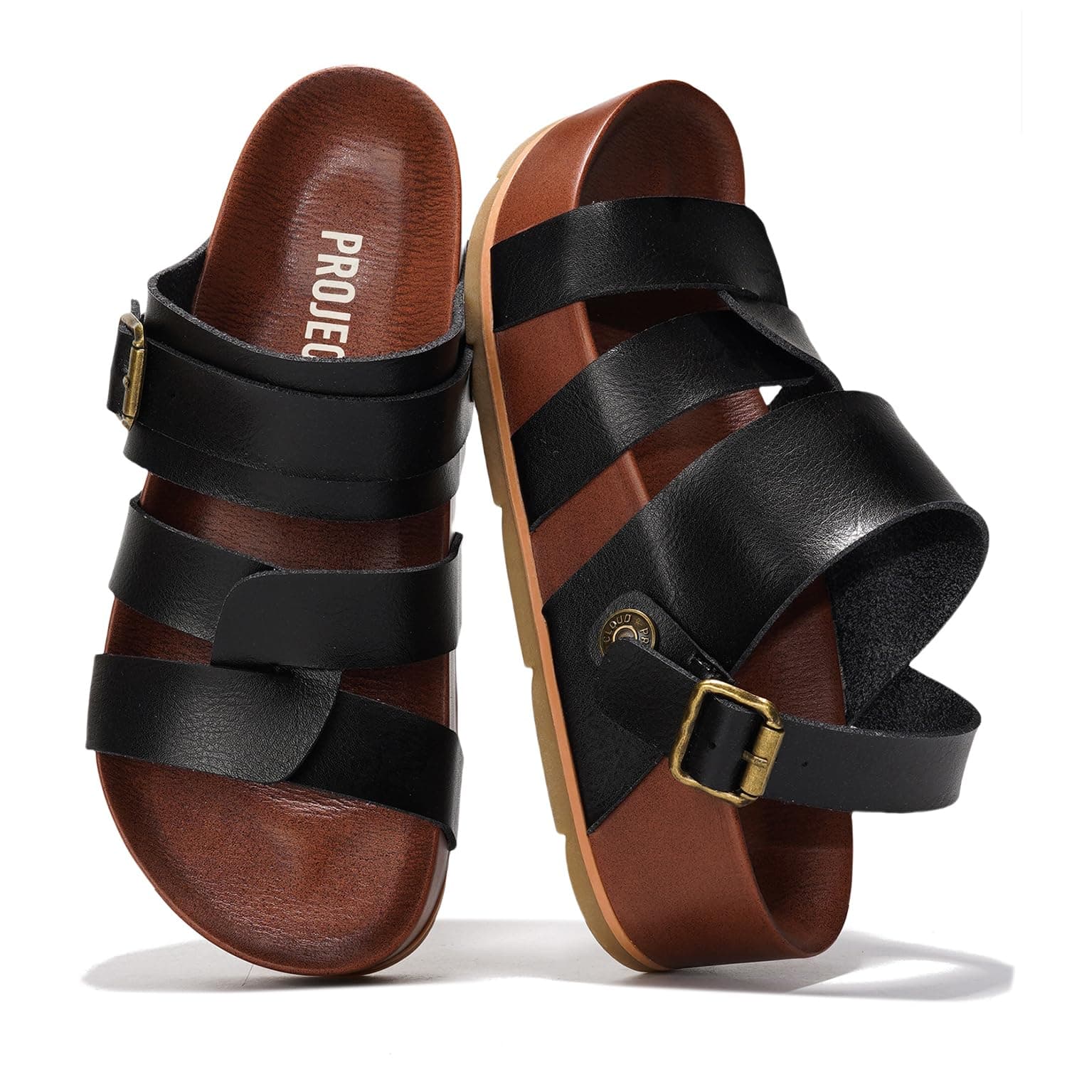 Proud Women's Cloud Platform Sandals - Memory Foam & Lightweight Non-Slip Beach Wedges